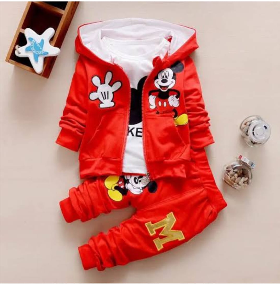 Baby Hoodie And Pant & T-Shirt 3 Part